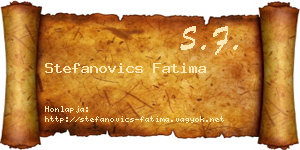 Stefanovics Fatima névjegykártya